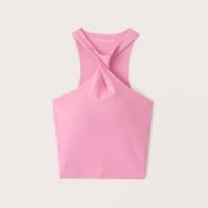 Pink Abercrombie twist front halter top
